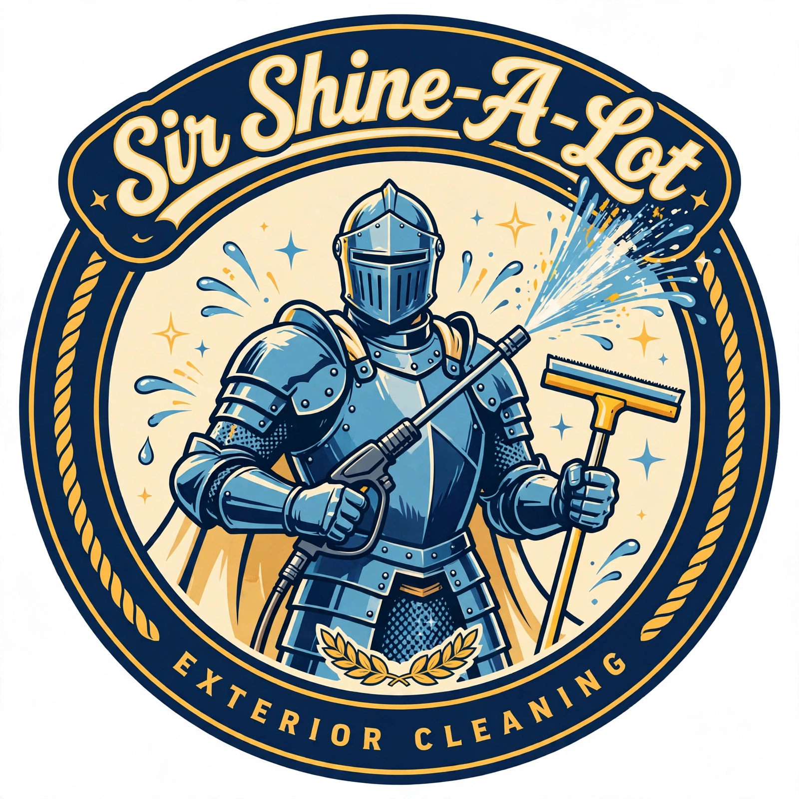 Sir Shine-A-Lot knight logo